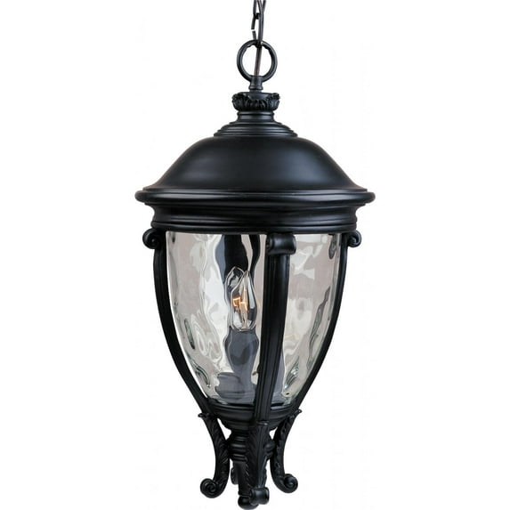 Maxim Camden VX Three Light 26-Inch Outdoor Hanging Lantern - Black - 41429WGBK