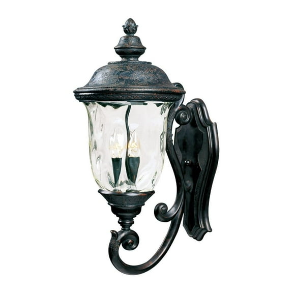 Maxim Carriage House DC Three Light 26-Inch Outdoor Wall Light - Oriental Bronze - 3424WGOB