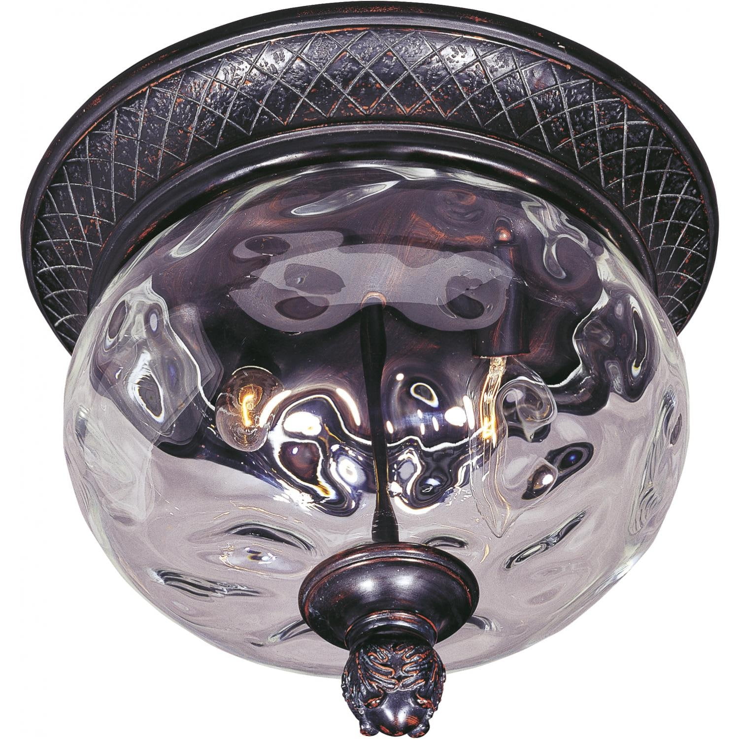 Oriental Bronze 12-Inch Outdoor Flush Mount with Water Glass