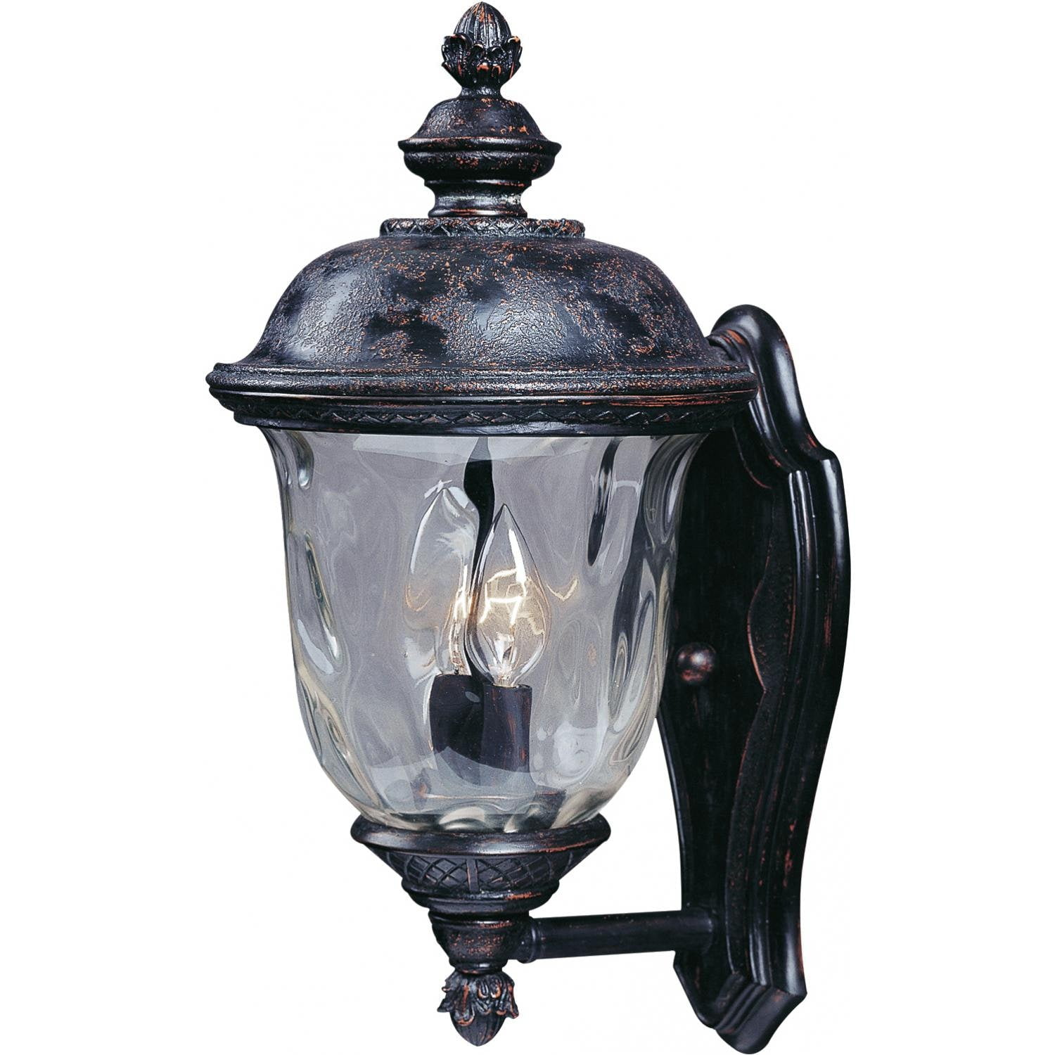Oriental Bronze 16-Inch Water Glass Outdoor Wall Sconce
