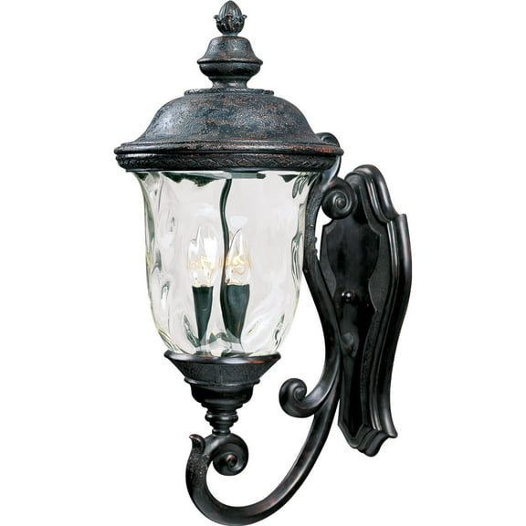 Maxim Carriage House VX Three Light 26-Inch Outdoor Wall Light - Oriental Bronze - 40424WGOB