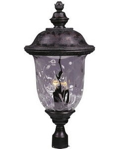 Maxim Carriage House VX Three Light 29-Inch Outdoor Post Light - Oriental Bronze - 40421WGOB