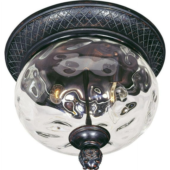 Maxim Carriage House VX Two Light 12-Inch Outdoor Flush Mount - Oriental Bronze - 40429WGOB
