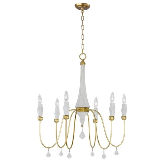 22436CSTGL Maxim Lighting Claymore-Six Light Chandelier-28 Inches wide by 29.75 inches high -Traditional Installation