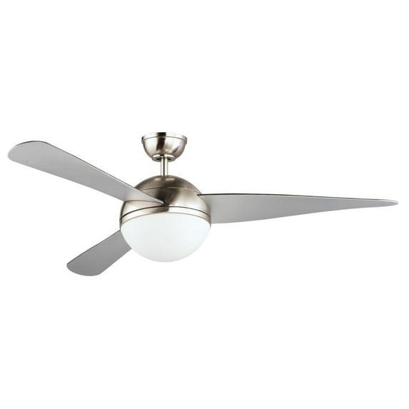 88802SN Maxim Lighting Cupola - 52 Inch 3 Blade Ceiling Fan with Light Kit-Satin Nickel Finish-E26 Medium Lamp Base Type