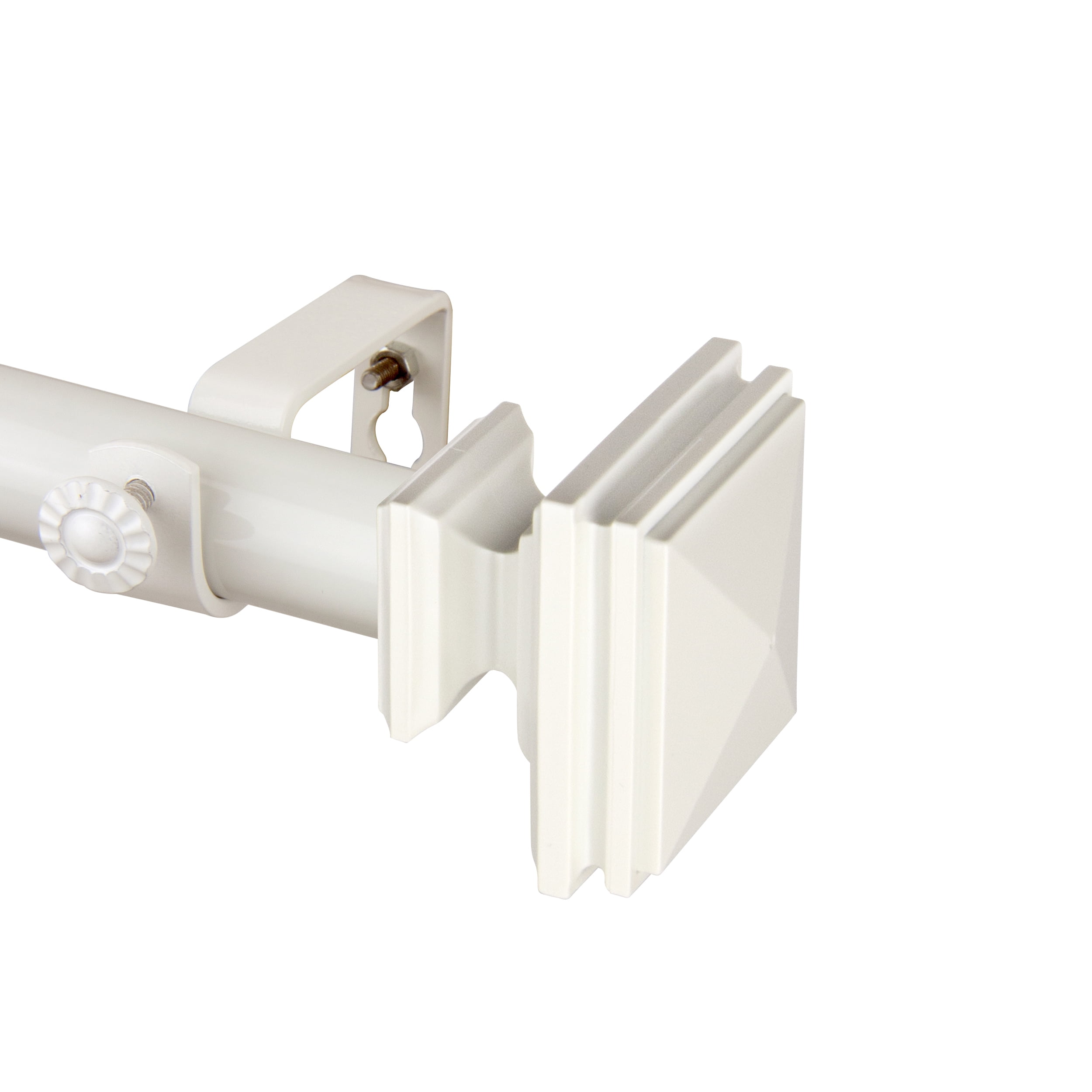 Maxim Curtain Rod 1 inch 28-48 inch - White