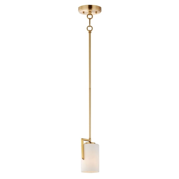 91280SWSBR Maxim Lighting Dart-One Light Mini Pendant-4 Inches wide by 7.5 inches high-Satin Brass Finish -Traditional Installation