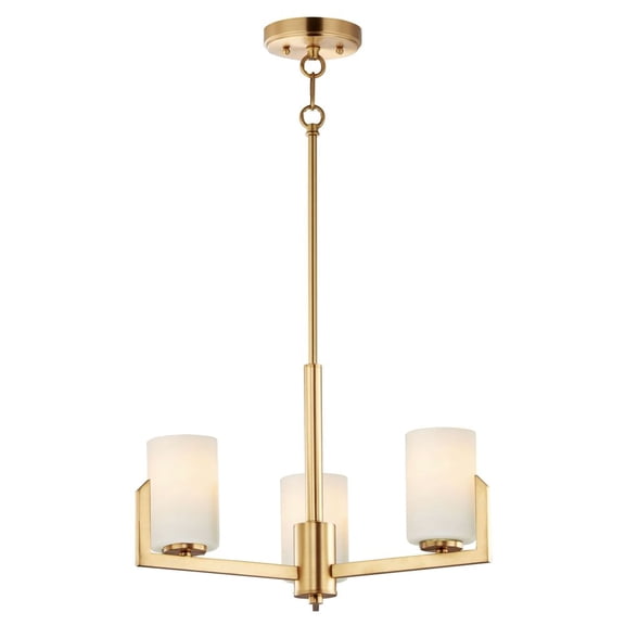 21285SWSBR Maxim Lighting Dart-Three Light Chandelier-22.25 Inches wide by 13.5 inches high-Satin Brass Finish -Traditional Installation