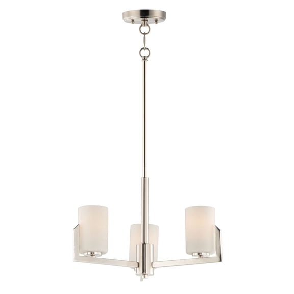 21285SWSN Maxim Lighting Dart-Three Light Chandelier-22.25 Inches wide by 13.5 inches high-Satin Nickel Finish    -Traditional Installation