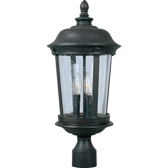 Maxim Dover VX Three Light 25-Inch Outdoor Post Light - Bronze - 40092CDBZ