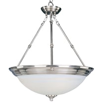 5846MRSN Maxim Lighting Essentials- 20 Inch 3 Light Invert Bowl Pendant in style-Satin Nickel Finish