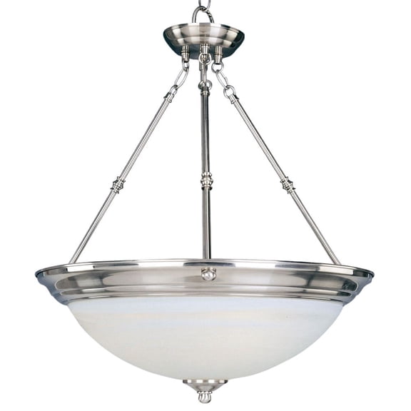 5846MRSN Maxim Lighting Essentials- 20 Inch 3 Light Invert Bowl Pendant in  style-Satin Nickel Finish