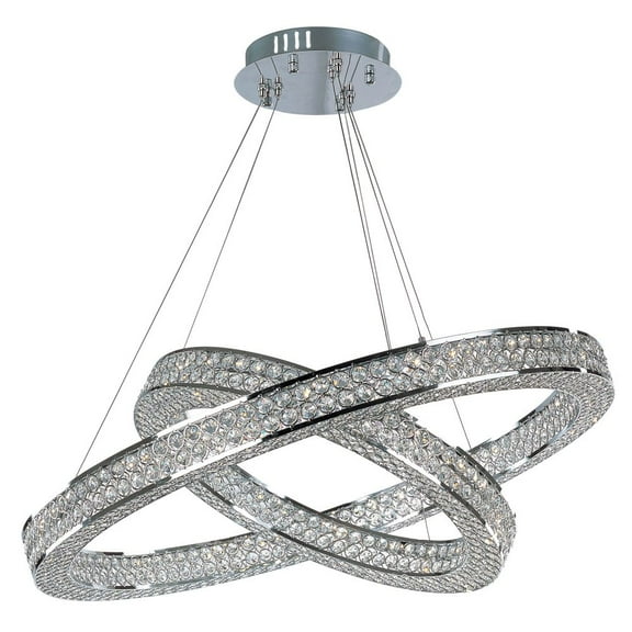 Maxim 39777 Eternity 30" Adjustable Ring Led Crystal Pendant - Chrome