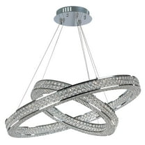 Maxim 39777 Eternity 30" Adjustable Ring Led Crystal Pendant - Chrome
