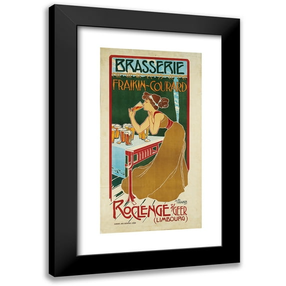 Maxim Fraikin 11x18 Black Modern Framed Museum Art Print Titled - Fraikin-Courard Brasserie (1900)