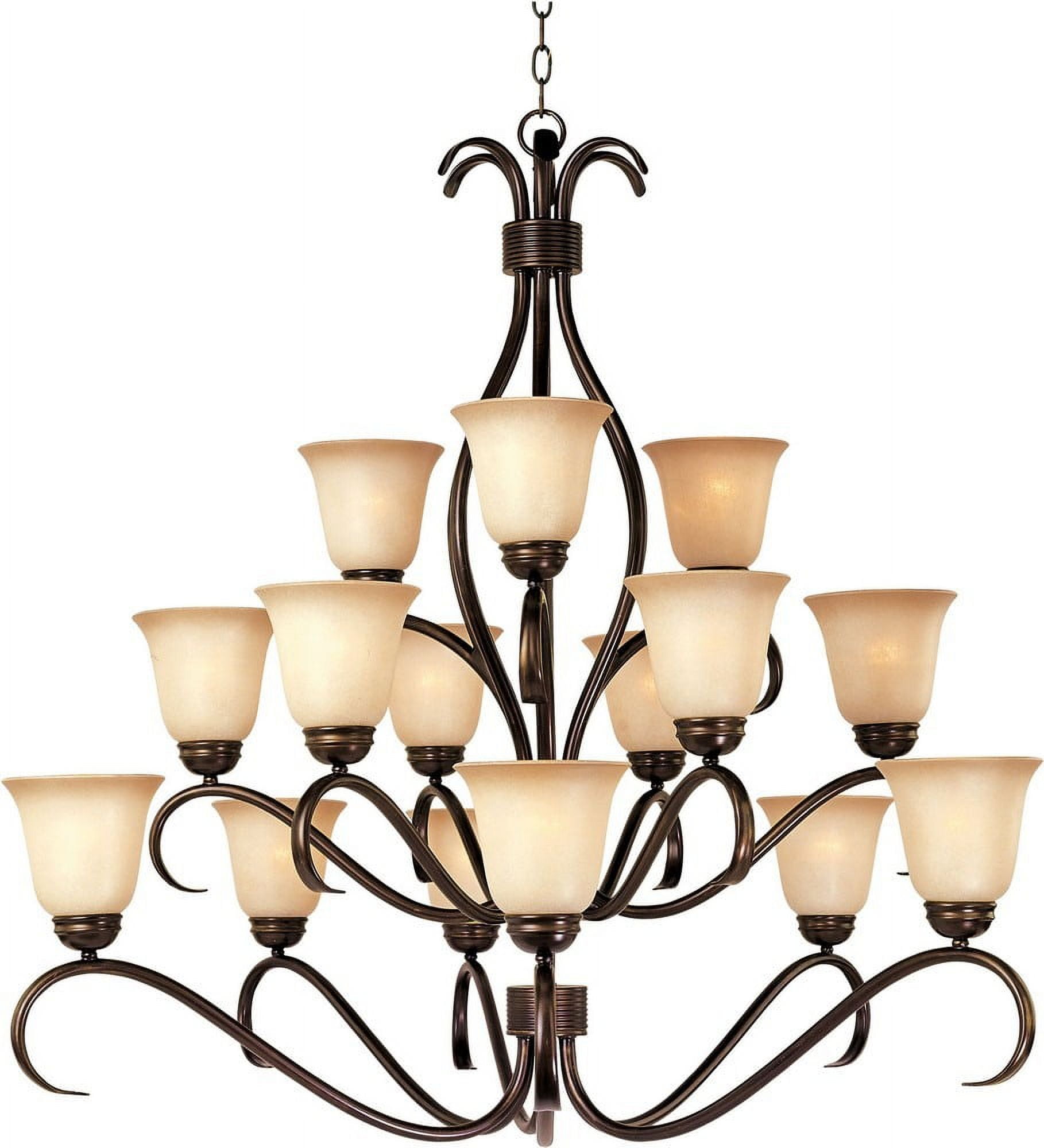 Maxim Lighting - 15 Light Chandelier - Basix-Fifteen Light 3-Tier Chandelier  in - Walmart.com, image size:1818x2000