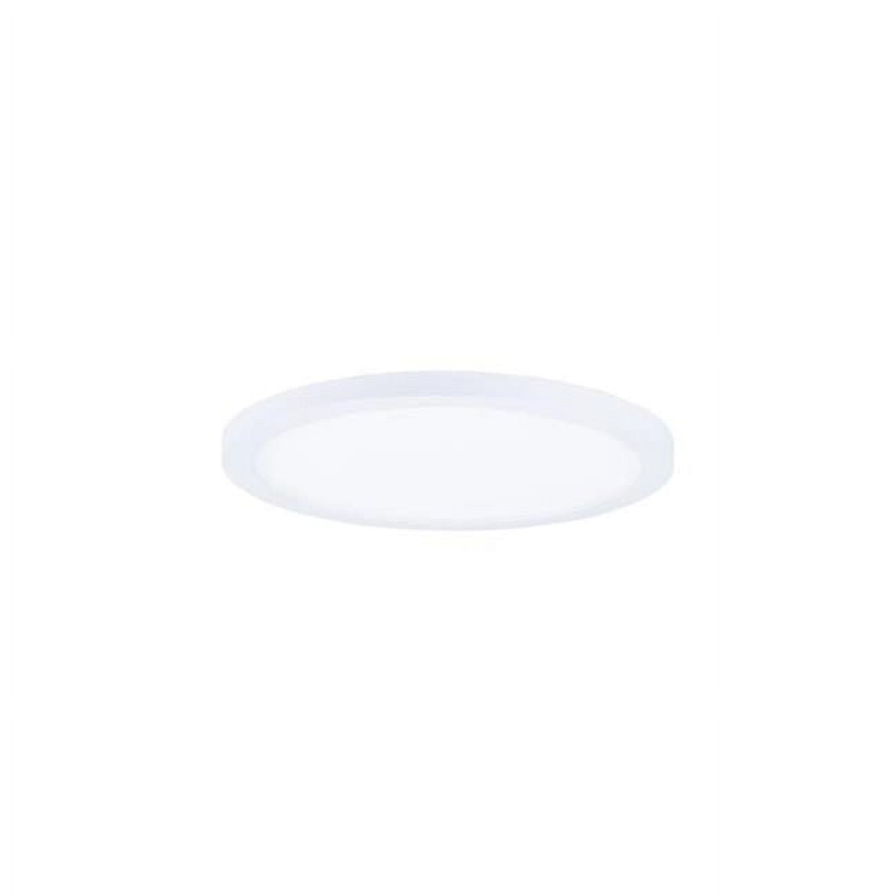 White Round LED Flush Mount Ceiling Light with Polycarbonate Shade