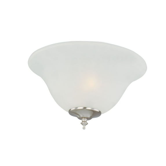 Maxim Lighting Basic-Max - 13" Three Light Ceiling Fan Light Kit with Wattage Limiter, Satin Nickel Finish with Frosted Glass