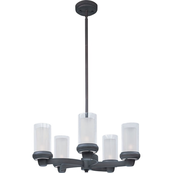 22345CLFTBZ-Maxim Lighting-Bayview-Five Light Chandelier in Modern style-25.25 Inches wide by 10 inches high