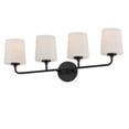 thumbnail image 1 of Bristol 4 - Light Black Modern / Transitional Incandescent Glass And Steel Wall Sconce, 1 of 4