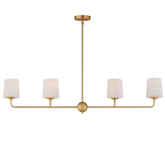 12097SWSBR Maxim Lighting Bristol - 4 Light Linear Pendant-10.5 Inches Tall and 48 Inches Long-Satin Brass Finish