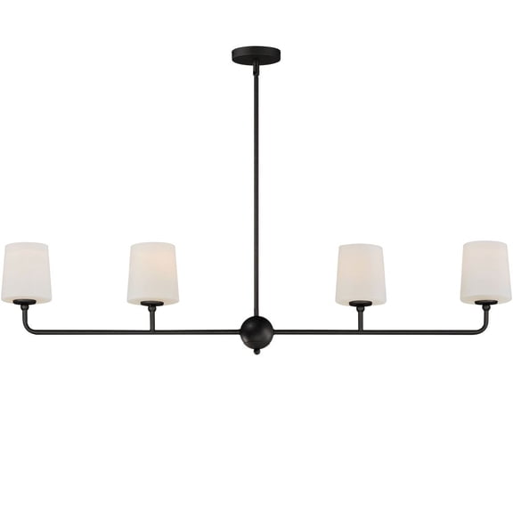 12097SWAR Maxim Lighting Bristol - 4 Light Linear Pendant-10.5 Inches Tall and 48 Inches Long-Anthracite Finish