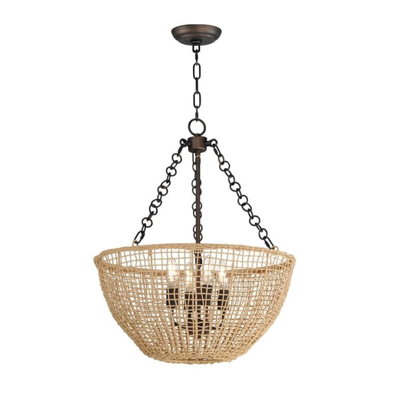 22473NAANB-Maxim Lighting-Cestino - 4 Light Pendant-25.5 Inches Tall and 21 Inches Wide-Antique Bronze Finish