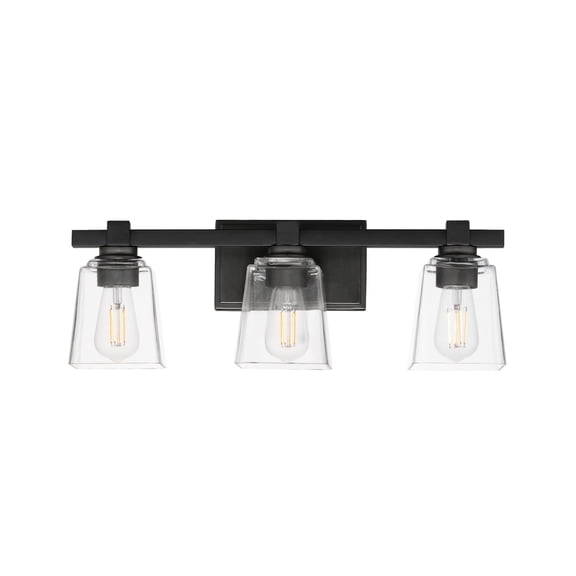 21383CLBK-Maxim Lighting-Cubos - 3 Light Bath Vanity-8 Inches Tall and 22.25 Inches Wide-Black Finish