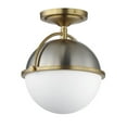thumbnail image 1 of 12410SWSNSBR-Maxim Lighting-Duke - 1 Light Semi-Flush Mount-10.75 Inches Tall and 9.5 Inches Wide-Satin Nickel/Satin Brass Finish, 1 of 5