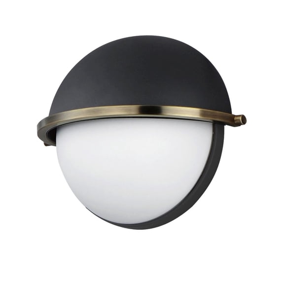 12418SWBKWBR Maxim Lighting Duke - 1 Light Wall Sconce-7.5 Inches Tall and 9.5 Inches Wide-Black/Weathered Brass Finish
