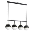 thumbnail image 1 of 12414SWBKWBR-Maxim Lighting-Duke - 4 Light Linear Pendant-14.75 Inches Tall and 8.75 Inches Wide-Black/Weathered Brass Finish, 1 of 5