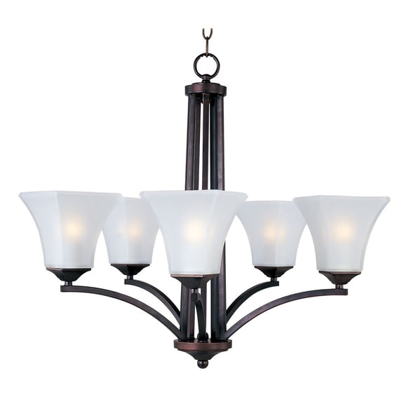 20095FTOI Maxim Lighting Aurora-5 Light Chandelier in Contemporary style-26 Inches wide by 23.5 inches high-Oil Rubbed Bronze Finish    -Traditional