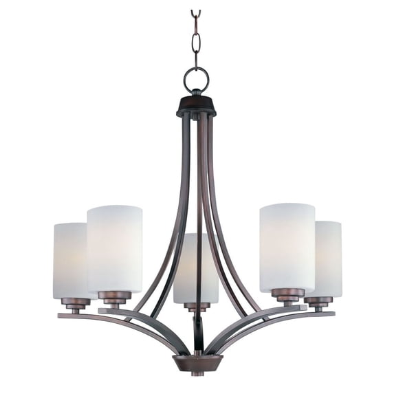Maxim Lighting - Single-Tier Chandelier - Deven - 5 Light Chandelier In Modern