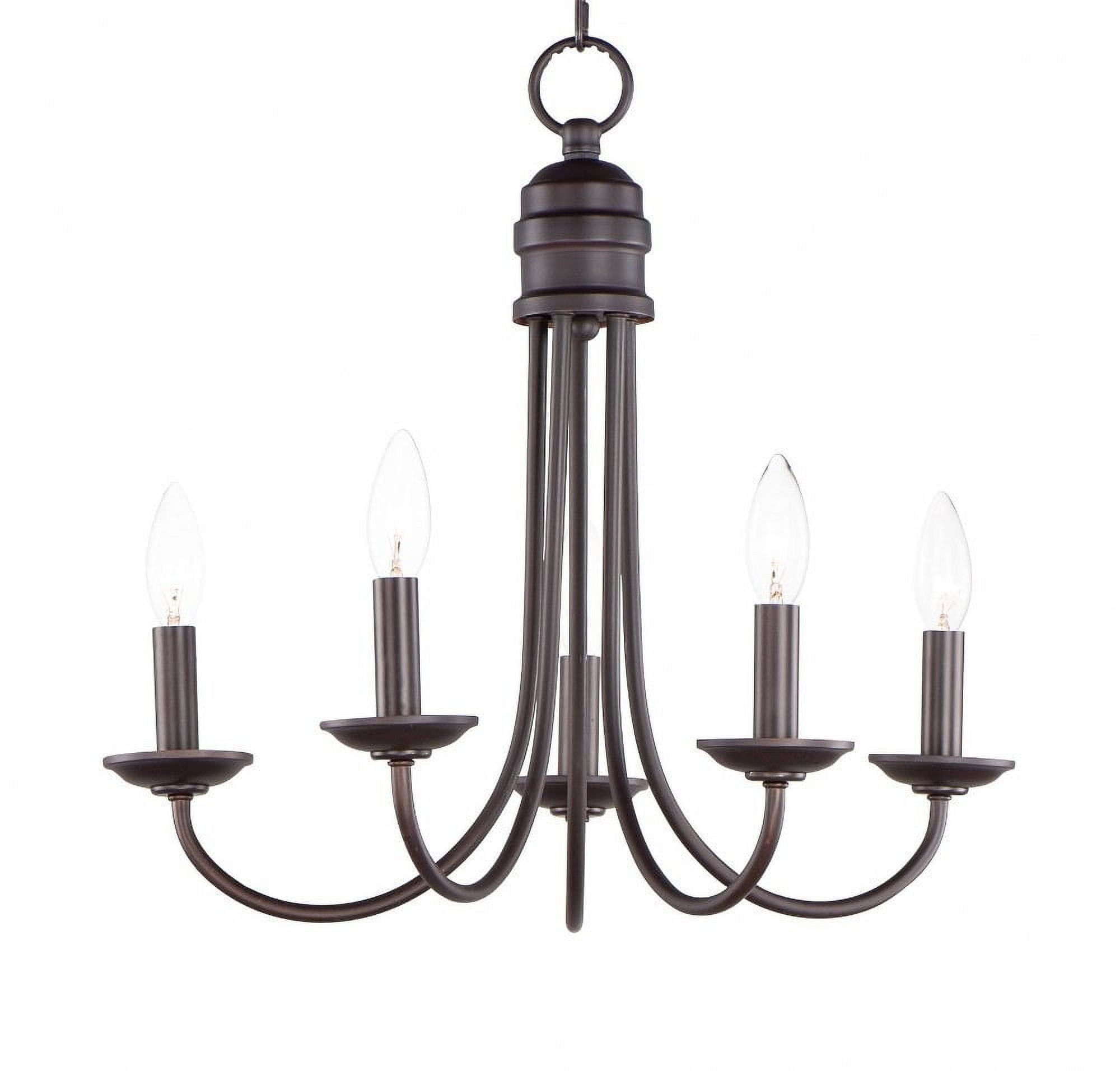 Logan Oil Rubbed Bronze 5-Light Candle Chandelier