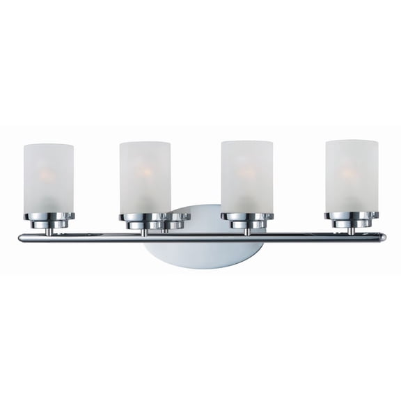 10214FTPC Maxim Lighting Corona-4 Light Contemporary Bath Vanity in Contemporary style-26.25 Inches wide by 9 inches high-Polished Chrome