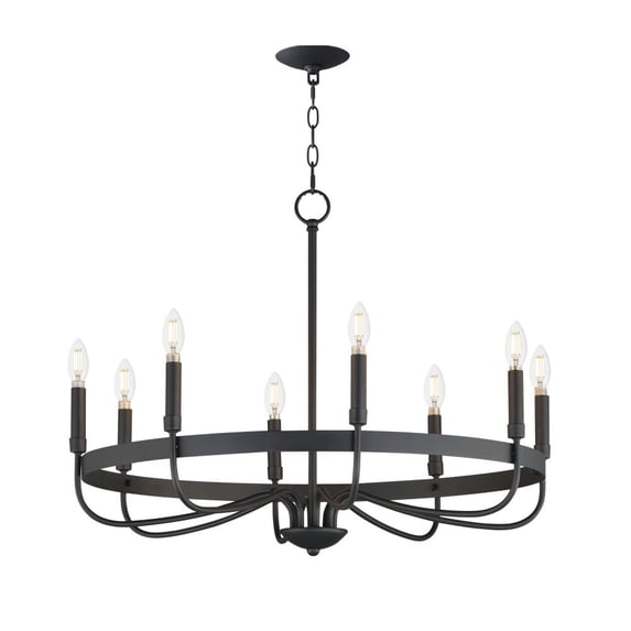 14498BK Maxim Lighting Frankie - 8 Light Chandelier-22.25 Inches Tall and 29 Inches Wide-Black Finish