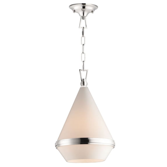 1 Light Pendant-Polished Nickel Finish -Traditional Installation Maxim Lighting 10374Wtpn