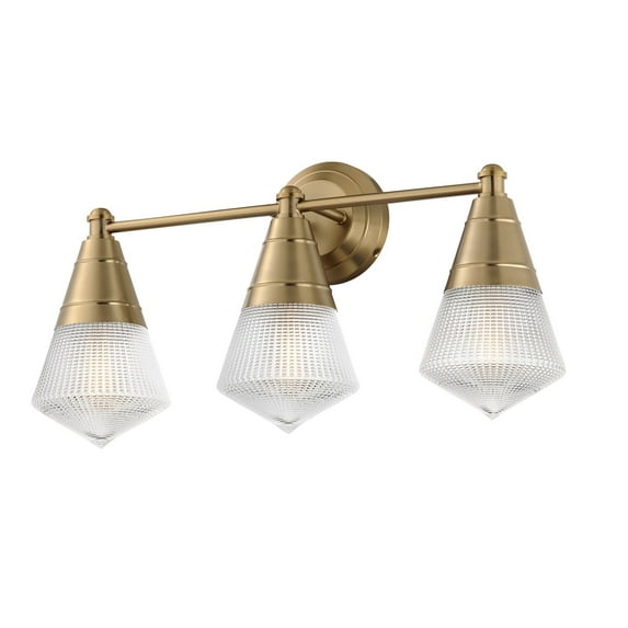 10393PRNAB-Maxim Lighting-Hargreaves - 3 Light Bath Vanity-12 Inches Tall and 24 Inches Wide-Natural Aged Brass Finish