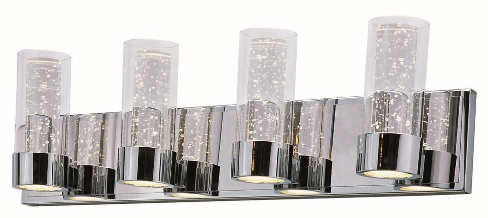 Sync 8-Light Polished Chrome and Clear Glass Vanity Light