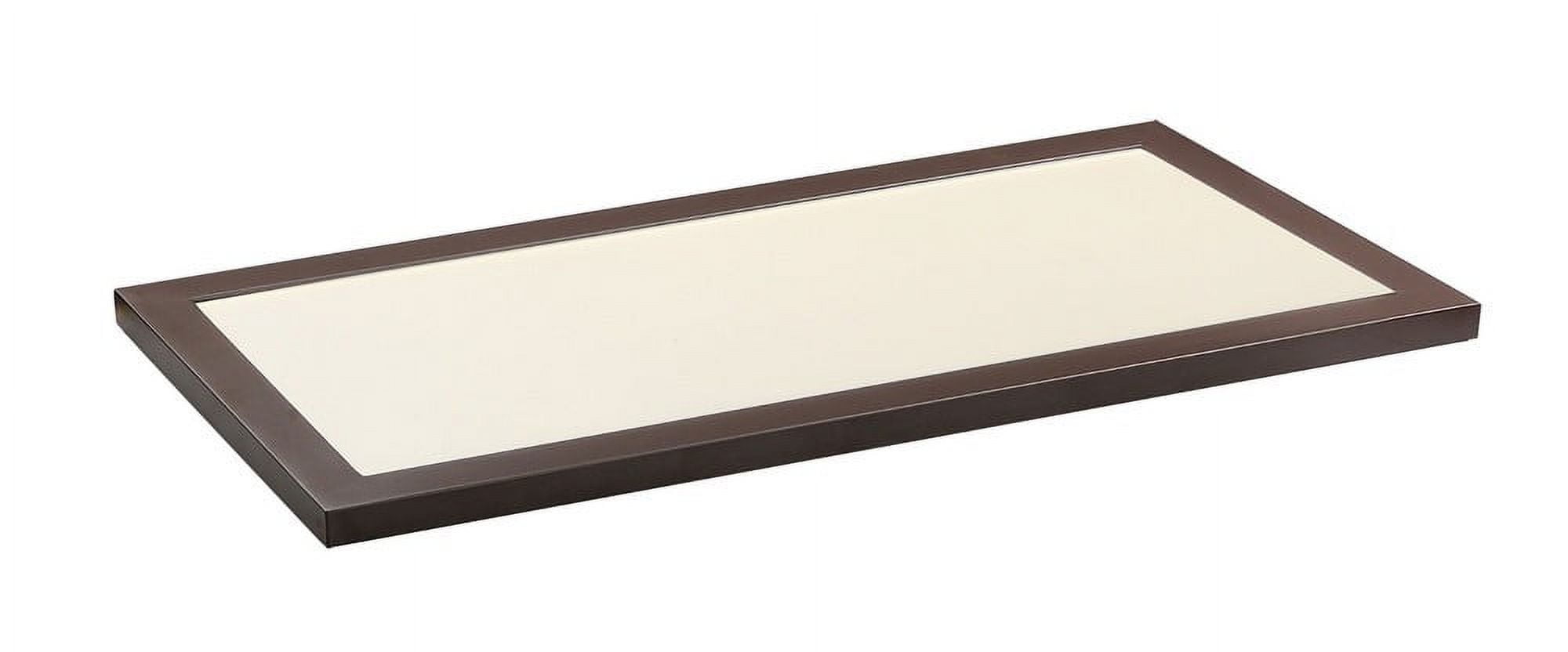 Bronze 23.5 Inch LED Flush Mount with White Glass Shade