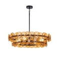 thumbnail image 1 of 21823AMGM Maxim Lighting Loren - 6 Light Chandelier-9 Inches Tall and 32 Inches Wide-Gunmetal Finish-Amber Glass Color, 1 of 5