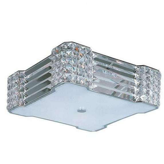 Maxim Lighting Manhattan - Four Light Flush Mount, Polished Chrome Finish with Beveled Crystal