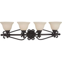 12214FIOI Maxim Lighting Manor 4 Light Early American Bath Vanity Approved for Damp Locations
