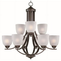 11226FTOI-Maxim Lighting-Axis-Nine Light 2-Tier Chandelier in Transitional style-28 Inches wide by 26.5 inches high-Oil Rubbed Bronze Finish