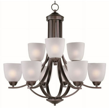 11226FTOI-Maxim Lighting-Axis-Nine Light 2-Tier Chandelier in Transitional style-28 Inches wide by 26.5 inches high-Oil Rubbed Bronze Finish