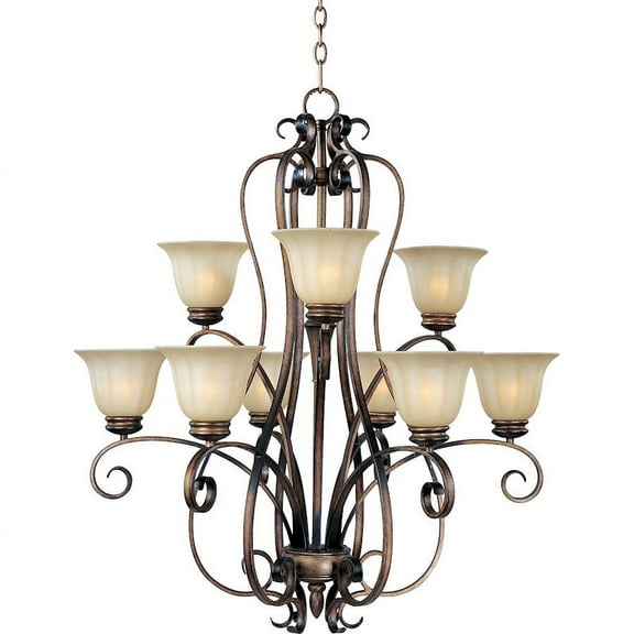 Maxim Lighting - Nine Light Chandelier - Fremont-Nine Light 2-Tier Chandelier in