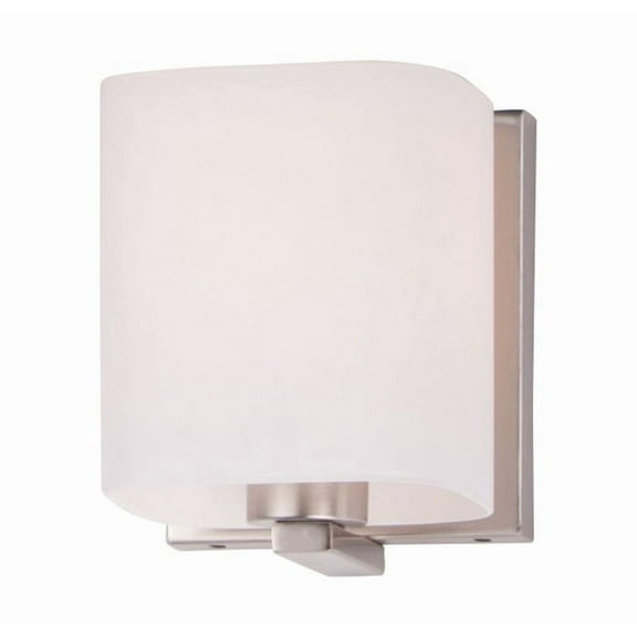 11251SWSN-Maxim Lighting-Wrap-Bath Vanity-with Square Glass Shades-5.75 inches high-Satin Nickel Finish-1 Bulb Count