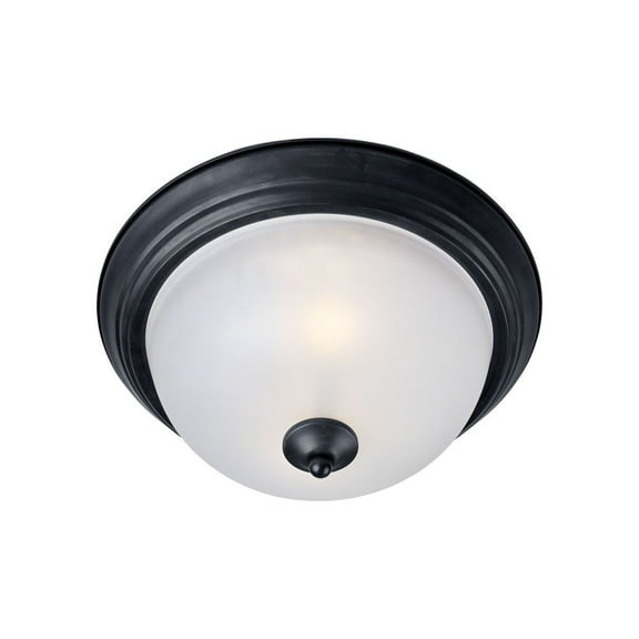 Maxim Essentials - 584x Essentials 1-Light Flush Mount - Black - 5840FTBK