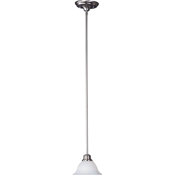 91066MRSN Maxim Lighting Marin-1 Light Mini Pendant in Modern style-7 Inches wide by 5.25 inches high-Satin Nickel Finish-Marble Glass Color