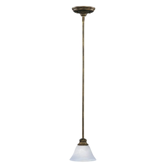 91068MRKB Maxim Lighting Pacific-1 Light Mini Pendant in Transitional style-7 Inches wide by 6 inches high-Kentucky Bronze Finish-Marble Glass Color